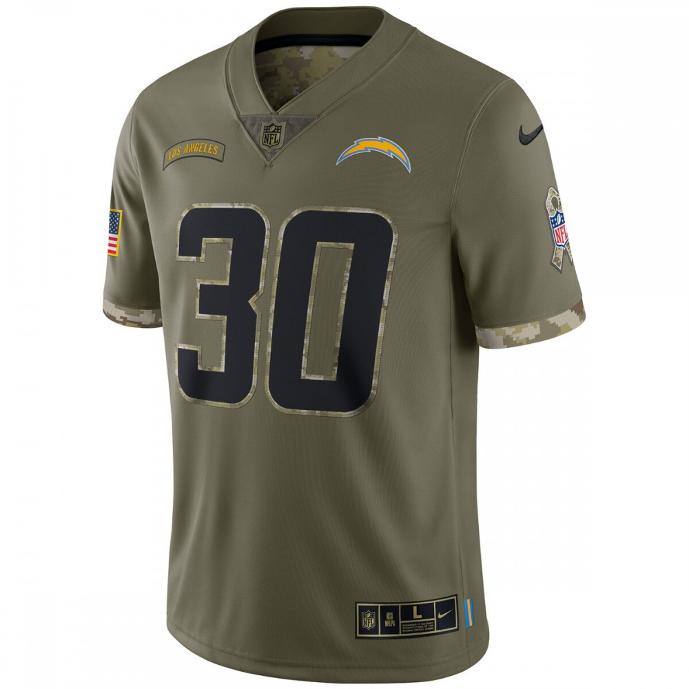 Austin Ekeler Los Angeles Chargers Nike 2022 Salute To Service Limited Jersey - Olive-Profan Arena